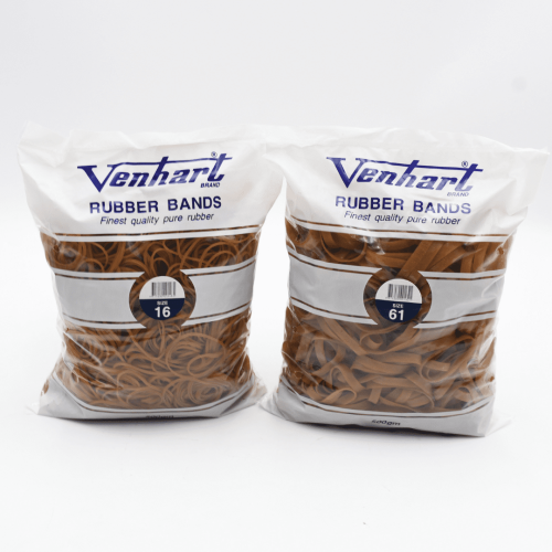 Venhart 97% Pure Rubber Bands Natural